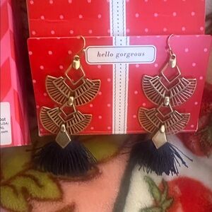 Stella & Dot Aida Tassel Chandelier Earrings 3 in 1 In Box